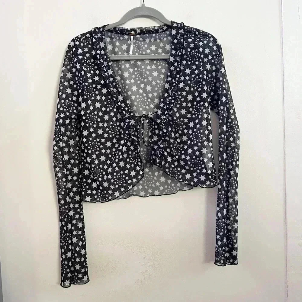 Free People Star‎ printed blouse small